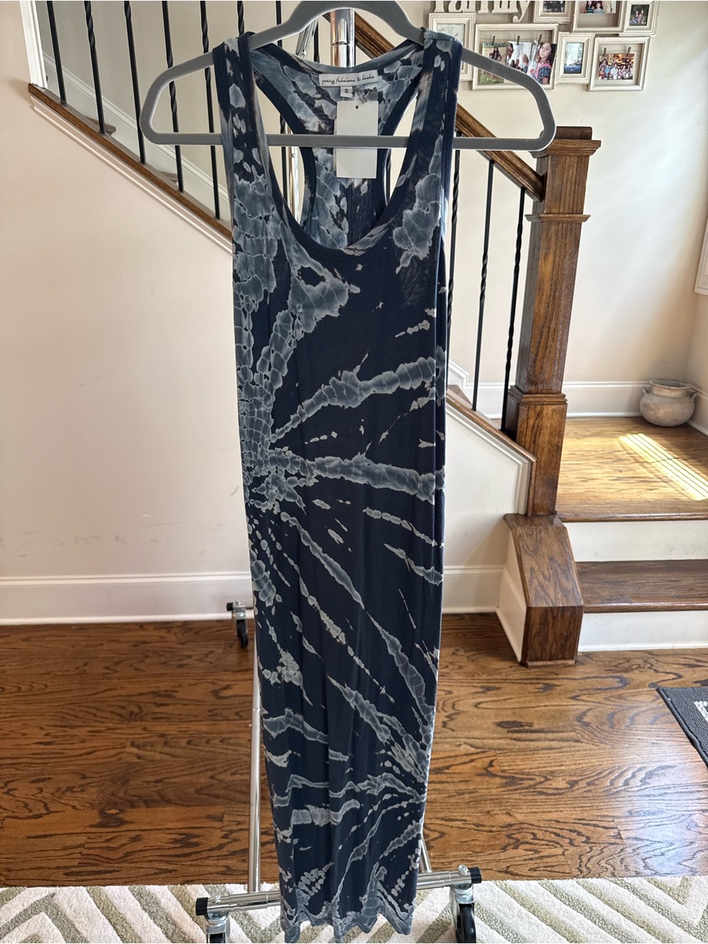 Young Fabulous & Broke Black and Gray Tie-Dye Maxi Dress